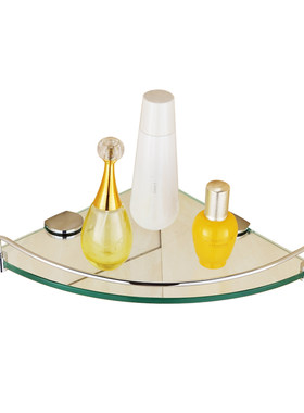 不锈钢三角化妆品单层扇形置物架