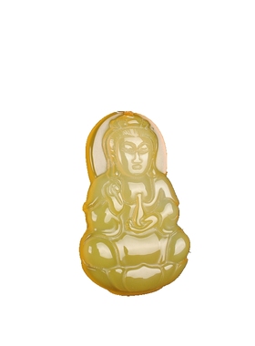冰种男女款玛瑙观音笑佛儿童玉佩