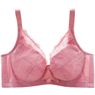 大码大杯文胸内衣薄款全罩杯超薄防下垂调整型加肥加大罩杯大胸