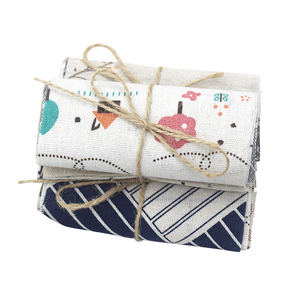 布头 麻布花布布料小碎花亚麻布料手工布DIY印花 碎布头清仓处理