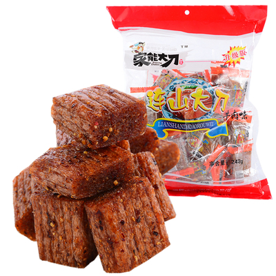 四川风味零食辣条家能大刀连山大刀牛肉味整袋装一袋约30个批发