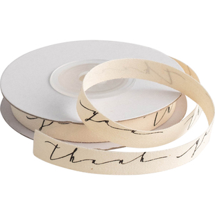 1cm thank you白色英文字母棉丝带蛋糕烘焙包装盒绸缎装饰diy高档