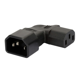 电源转换插头品字三竖C13插座左右弯拐角C14侧插接口