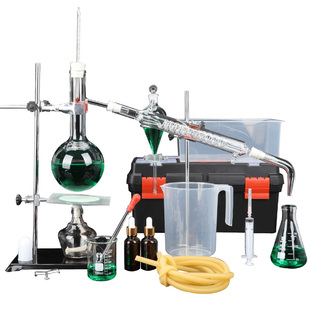 蒸馏装置减压蒸馏烧瓶水蒸气蒸馏精油纯露家用鲜花提炼萃取设备凯氏定氮仪蒸馏装置蒸馏器蒸馏瓶