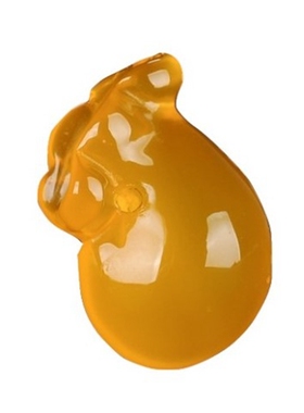 冰种黄玉髓小钱袋粉色玛瑙吊坠