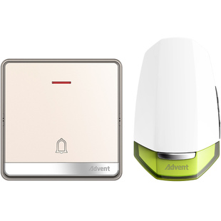 海得曼自发电门铃家用无线一拖二远距离遥控免插电子户外防水别墅