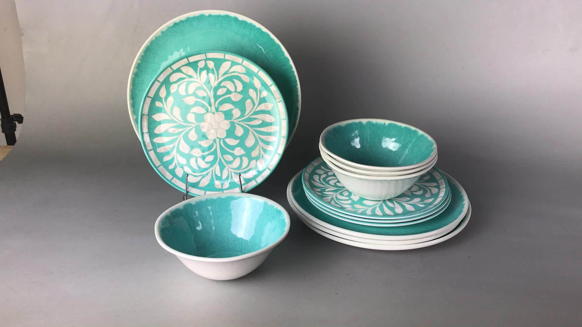 Dishwasher Safe Excellent Houseware Plastic Ware Melamine Dinner Set