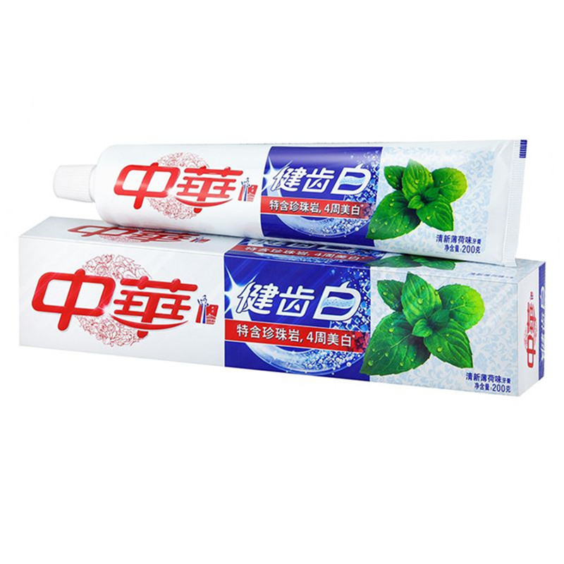 包邮正品中华健齿白牙膏200克90克口气清新中华健齿白果味/薄荷