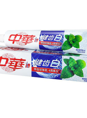 清新口气中华健齿白果味薄荷牙膏