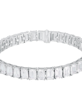 高级感进口仿真925女祖母绿手链