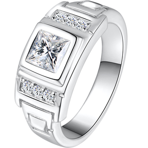 印记950钻戒珠宝饰品 男士仿钻石戒指环 婚男戒高端时尚原创6254