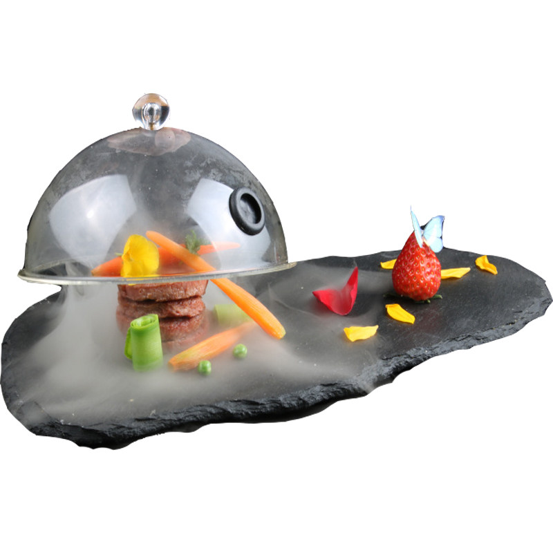 烟熏菜肴有机玻璃罩 分子美食 阿拉丁烟熏器餐具带进烟孔烟熏罩