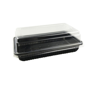 包邮瑞士卷肉松卷糕点鲜果奶油蛋糕烘焙西点盒大号长条面包塑料盒