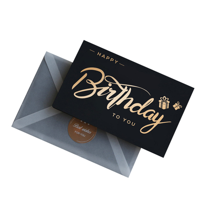 烫金生日贺卡创意祝福小卡片