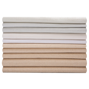 白坯布布料立裁白色棉麻白胚布手工扎染布画布纯白棉布头清仓处理