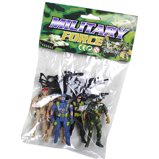 包邮1袋5个可动关节人偶兵人士兵特种部队士兵玩具手办机动部队
