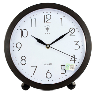 北极星静音钟表小挂钟大字体座钟办公室简约卧室客厅台钟石英钟表