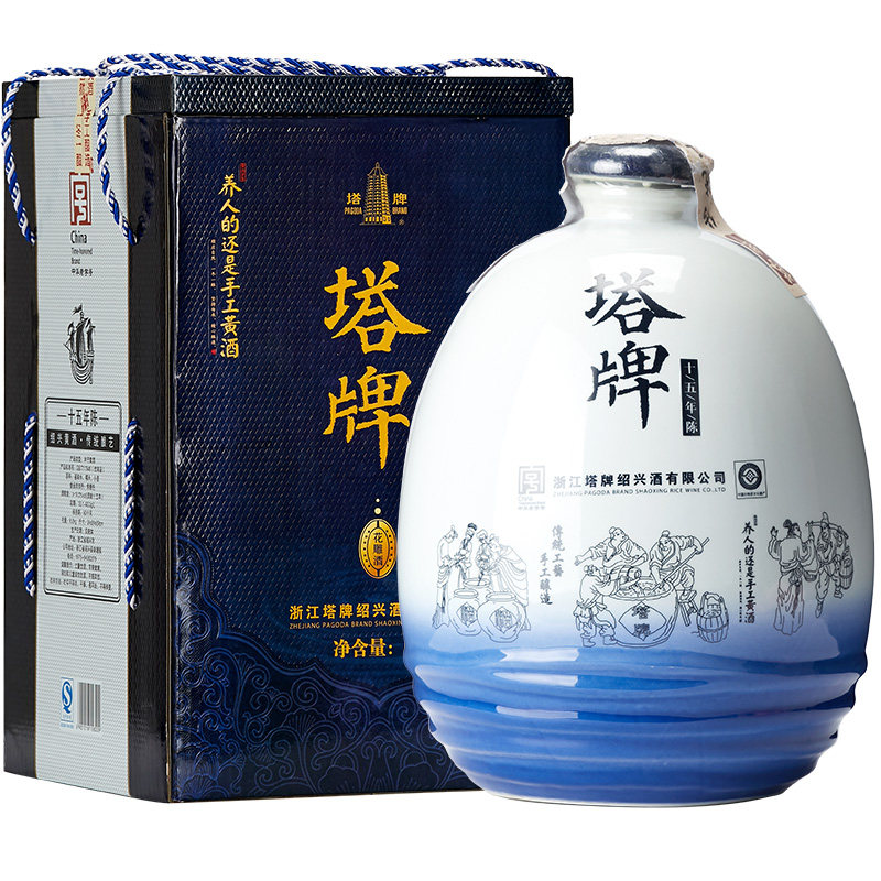 塔牌绍兴黄酒十五年花雕酒5L礼盒