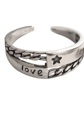 ins冷淡风925纯银戒指小众设计感