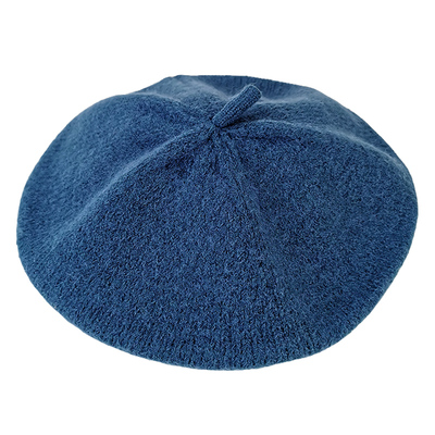 帽多毛线纯色针织百搭日系贝雷帽