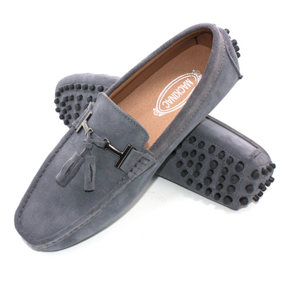 2025男士春夏季透气磨砂真皮豆豆鞋反毛韩版社会青年学生潮鞋船鞋