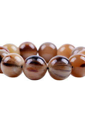 天然牦牛角手串男士单圈手链