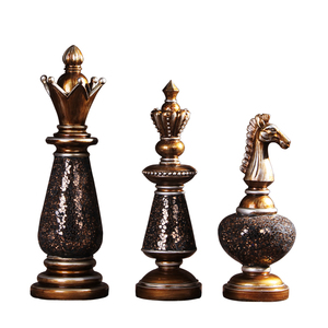 美式轻奢国际象棋家居摆件软装样板间拍照摄影陈列道具摆设装饰品