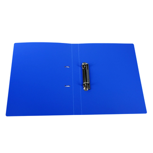 得力a4文件夹5383两孔文件夹A4活页夹A4打孔文件夹得力2孔文件夹孔距8cm A4活页夹本册蓝色两孔插页D型文件夹