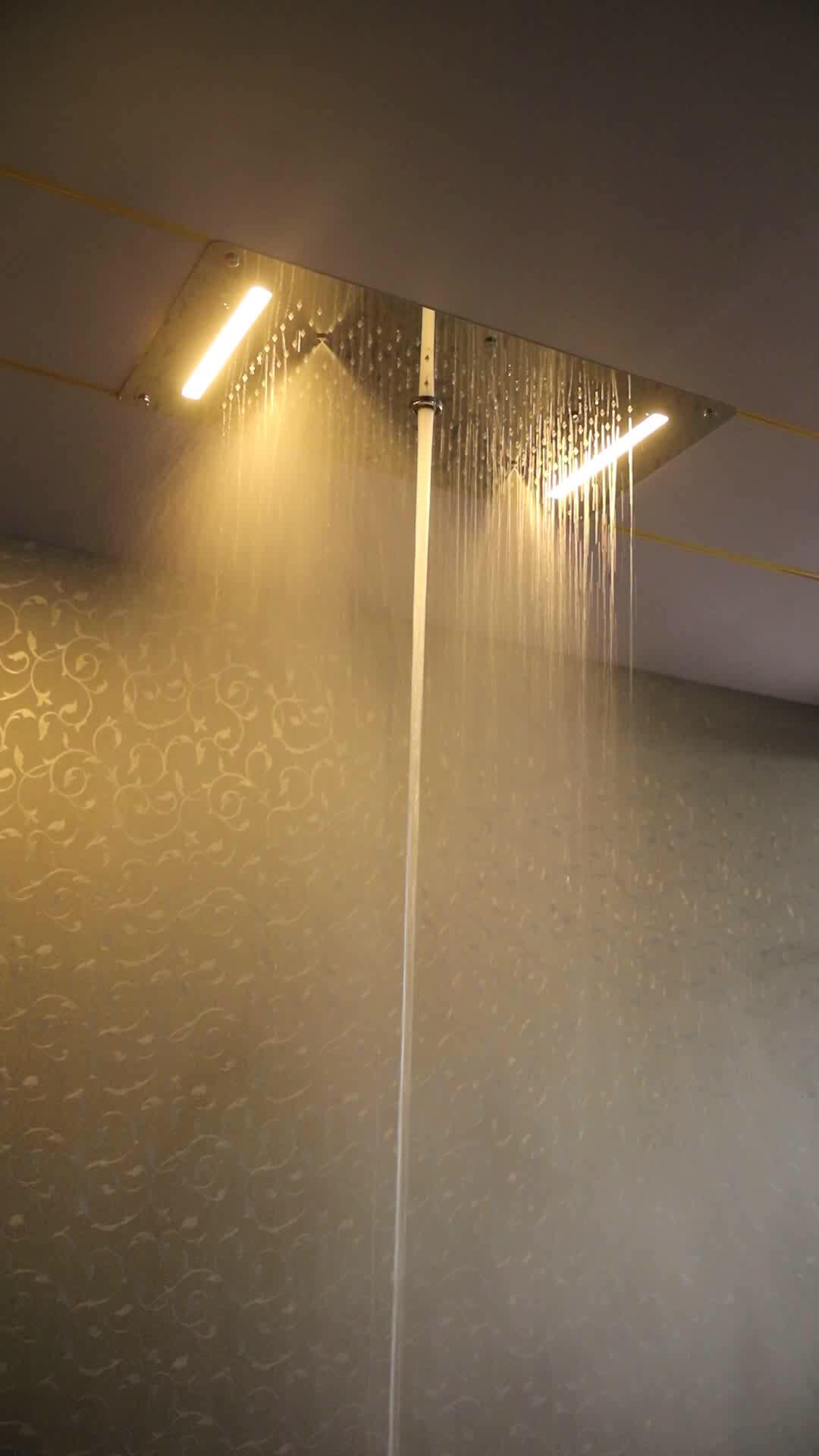Luxury Bathroom Thermostatic Faucets Shower Set Multifunction Concealed 