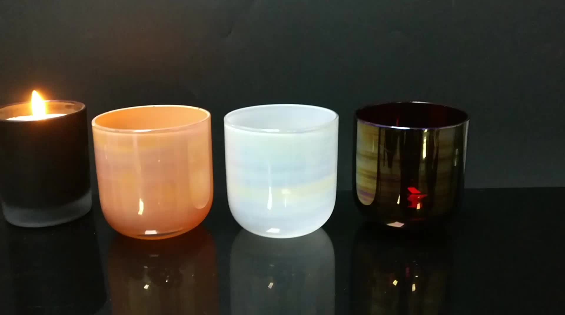 Canada Customer Glass Candle Jars With Wooden Lids,Frosted Glass Candle
