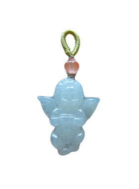 手工暖翠天然翡翠定制女