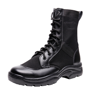 夏季作战训靴男超轻作战靴高帮战靴女安检保安鞋网眼作训靴战术靴