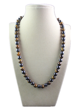 磁性黑胆石天然圆珠健康磁石项链