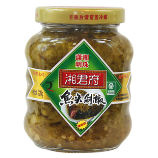 湘君府鱼头酱椒辣椒酱鱼头剁椒超辣贡菜泡椒邯郸鸡泽青色红色特产