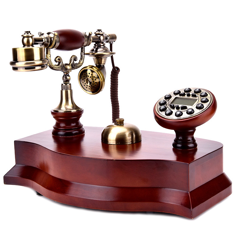 慕予臻欧式复古电话机老式民国仿古电话中式实木时尚创意座机礼品