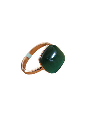 新威妮华比拉几何戒指猫眼石妈妈