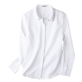 雀后白衬衫女职业上衣2025春装新款长袖气质正装设计感工作服衬衣