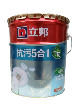 立邦竹炭抗污净味五合一15L