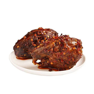 四川麻辣兔头自贡特产美食兔脑壳卤味小吃香辣兔头2个即食2袋包邮