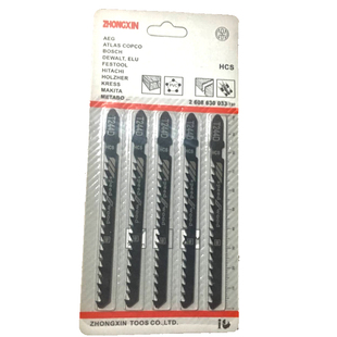 T344D加长木工曲线锯条细粗齿高速钢电锯片切割金属T318a132mm152