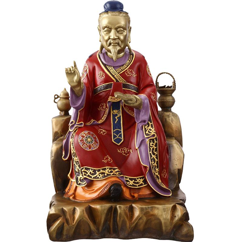 彩绘孙思邈铜名医神像供奉摆件