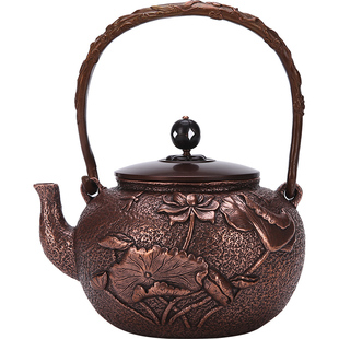 纯手工脱蜡工艺铸铜壶紫铜壶烧水泡茶煮茶壶功夫茶具商务礼品套装