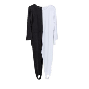 黑白腿舞蹈服表演服视觉错觉黑白腿搞怪自由组合年会元旦演出服装