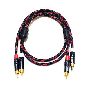 发烧专业级 高纯铜音频线 高保真音频线 RCA双莲花音频信号线