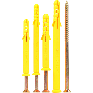 塑料膨胀管小黄鱼膨胀螺丝加长304不锈钢自攻钉M4胶塞胀塞M6M8M10