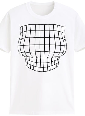 裸眼3D立体大胸错觉有趣味搞笑个性ins纯棉宽松短袖t恤定制印logo