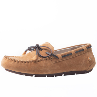 KHHUGG豆豆鞋女春秋网红平底懒人鞋百搭一脚蹬社会单鞋子KHΗUGG