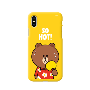 LINE FRIENDS布朗熊硅胶手机壳苹果X全包8plus防摔XR保护套XS MAX