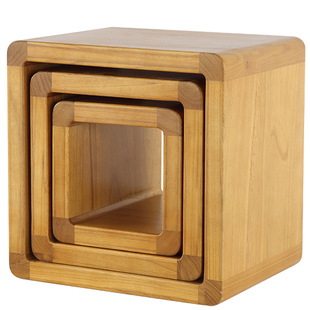 实木创意客厅矮凳日式小圆凳子回形凳储物叠放坐凳换鞋凳儿童板凳