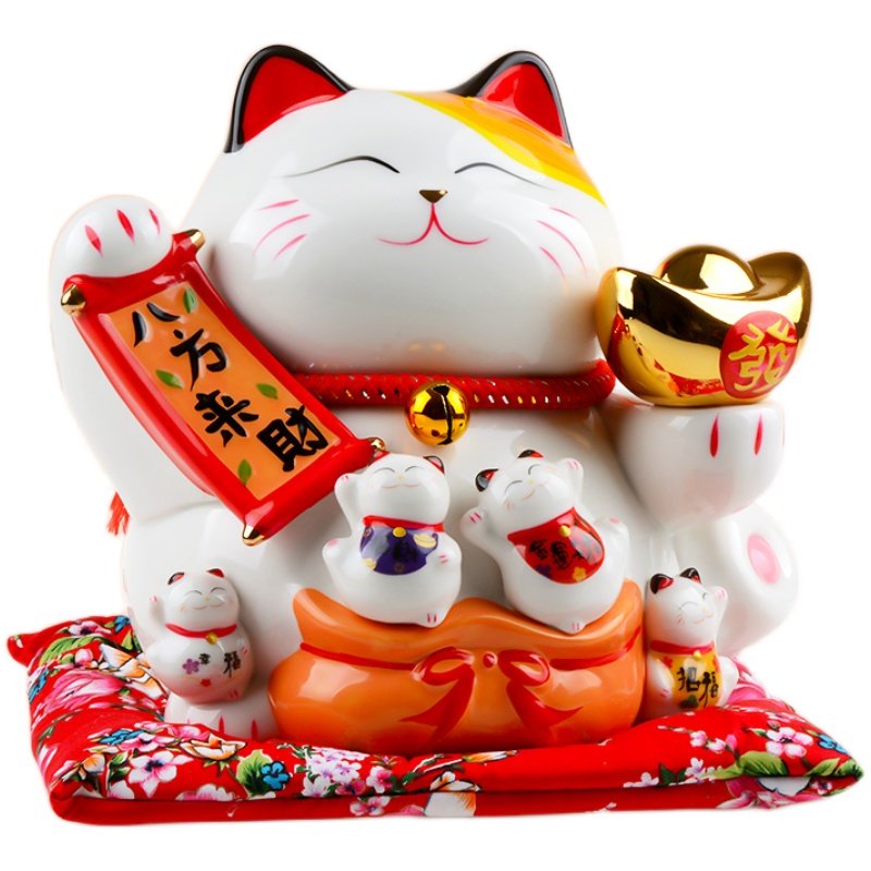 礼品发财猫存钱前台玄关家用摆件